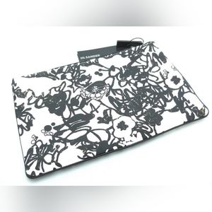 JIL SANDER GRAFFITI CLUTCH BAG BLK & WHT
